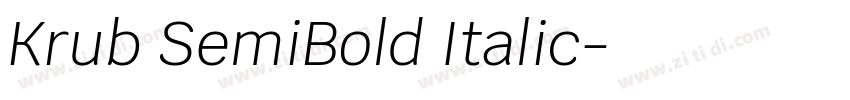 Krub SemiBold Italic字体转换